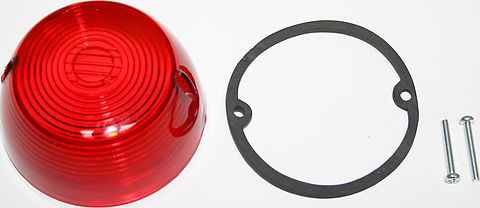 Signal Lamp Lens w Gasket & Screws - Red - XLmotorcycleparts