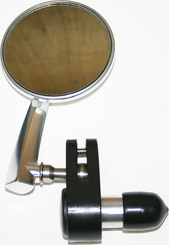 Bar End 3" Mirror ~ Polished Aluminum ~ Left Side - XLmotorcycleparts