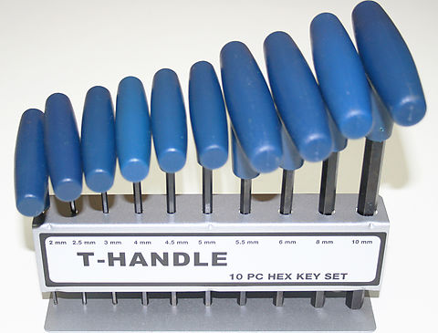 T Handle Hex Key Set (Metric Type) - XLmotorcycleparts