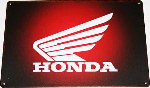 Honda Logo (White Logo) - Tin Sign - XLmotorcycleparts