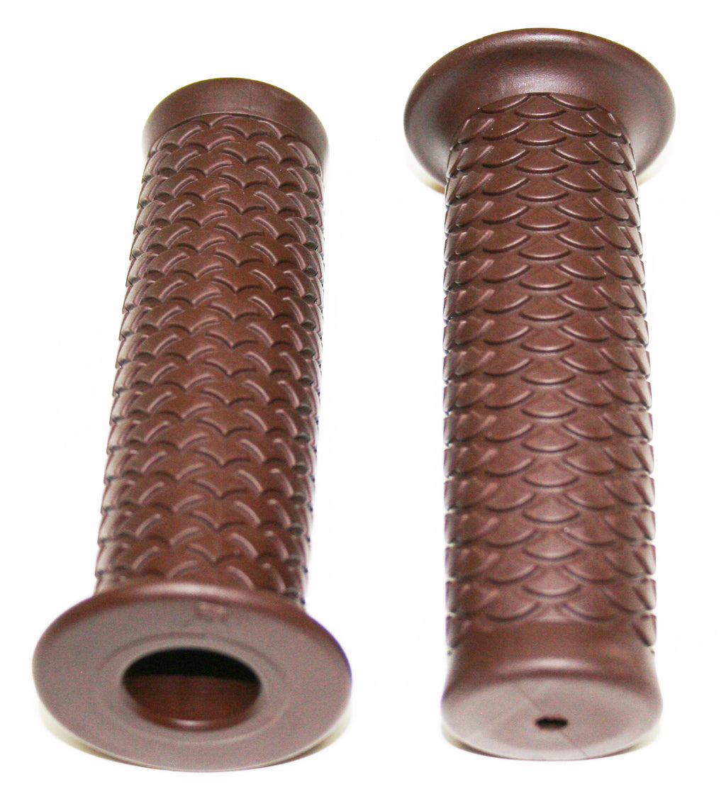 Dark Brown Retro Grips ~ For 7/8" Bars