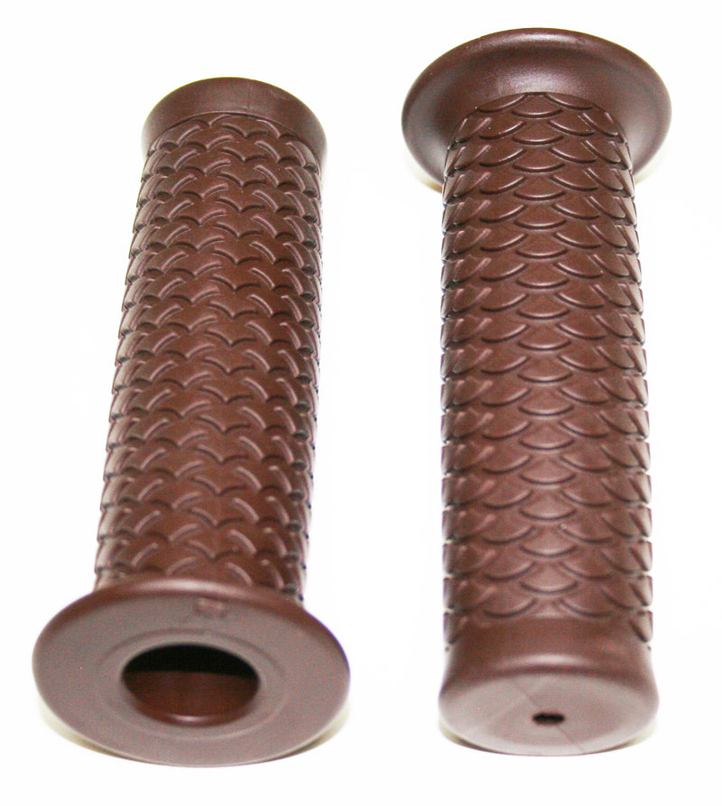 Dark Brown Retro Grips ~ For 7/8" Bars - XLmotorcycleparts