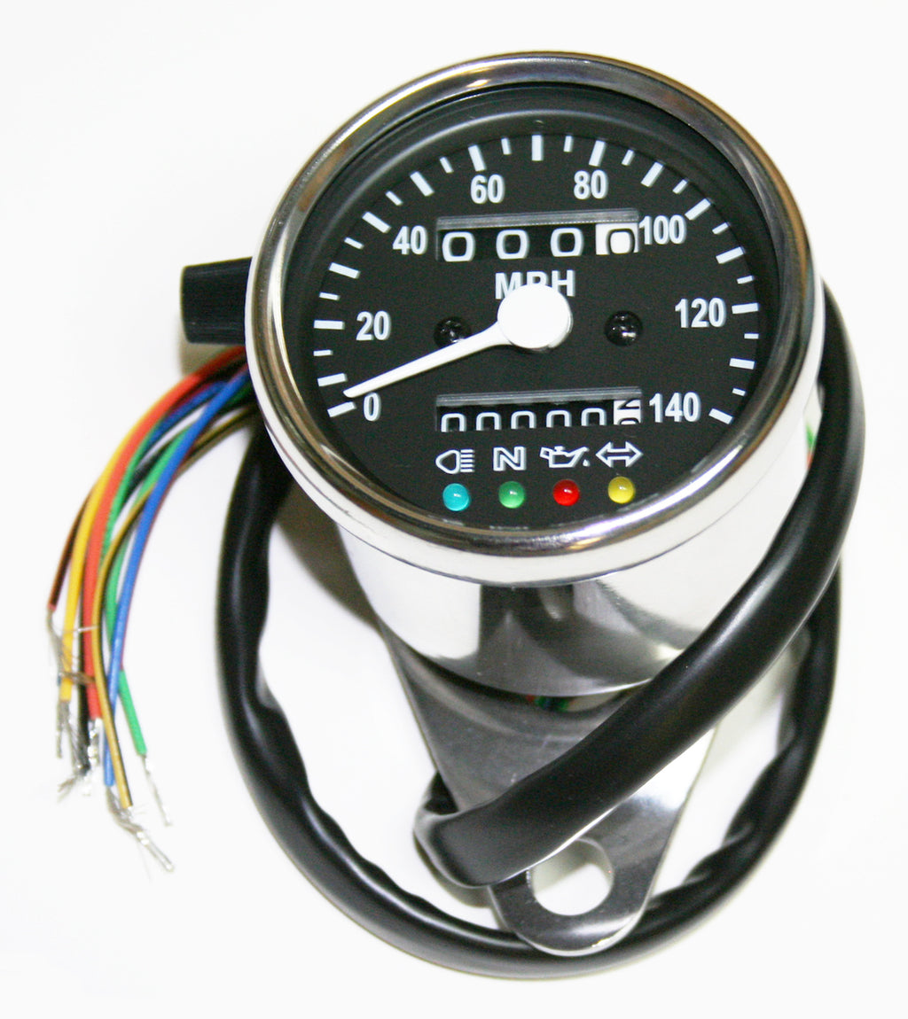 Deluxe Mini Custom Speedometer-MPH ~ Black Face Plate