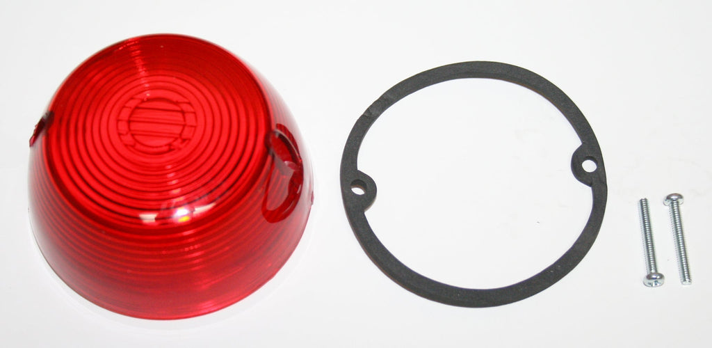 Signal Lamp Lens w Gasket & Screws - Red