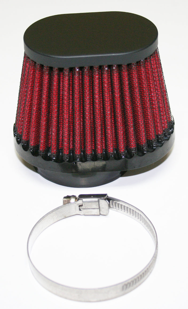 Black Cap Air Filter With Red Filter Element ~ 52mm