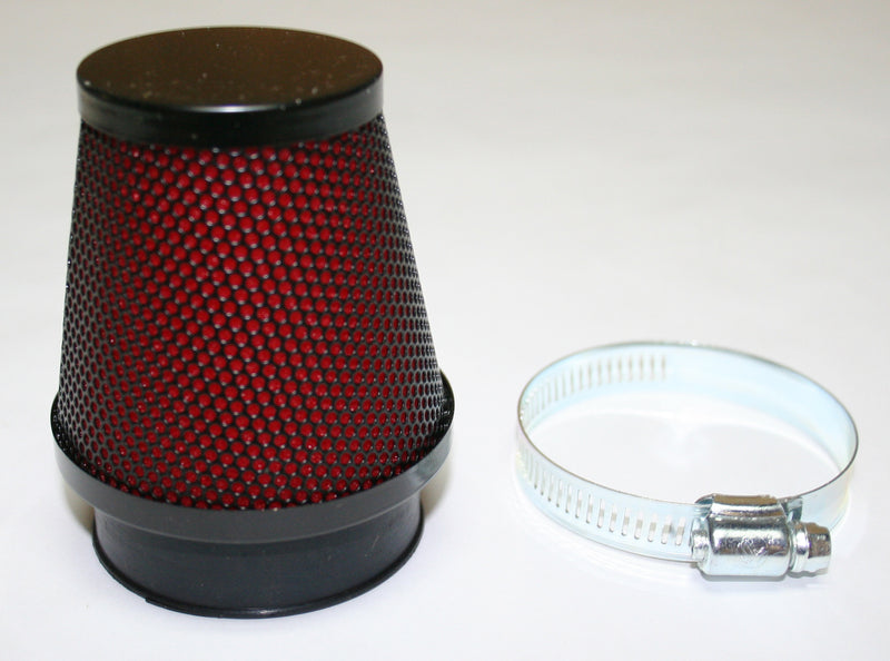 Black/Red Round Pod Air Filter ~ 54mm