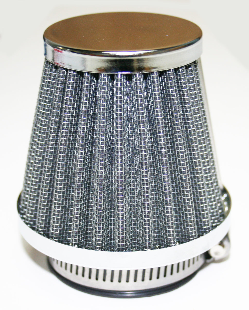 Chrome Circular Pod Air Filter ~ 42mm