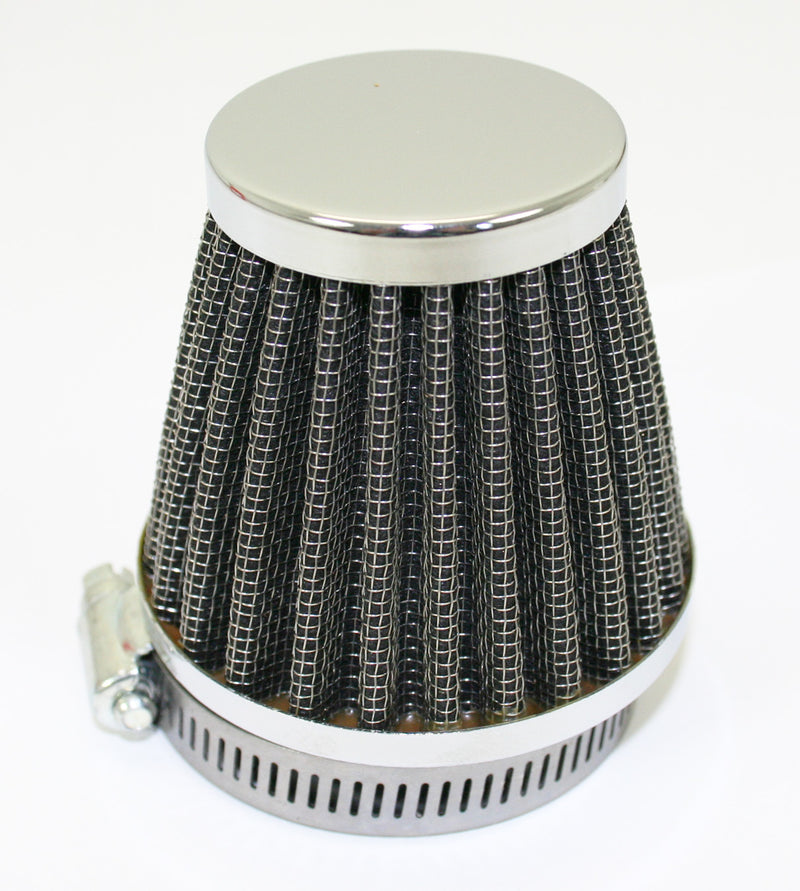 Chrome Circular Pod Air Filter ~ 37mm