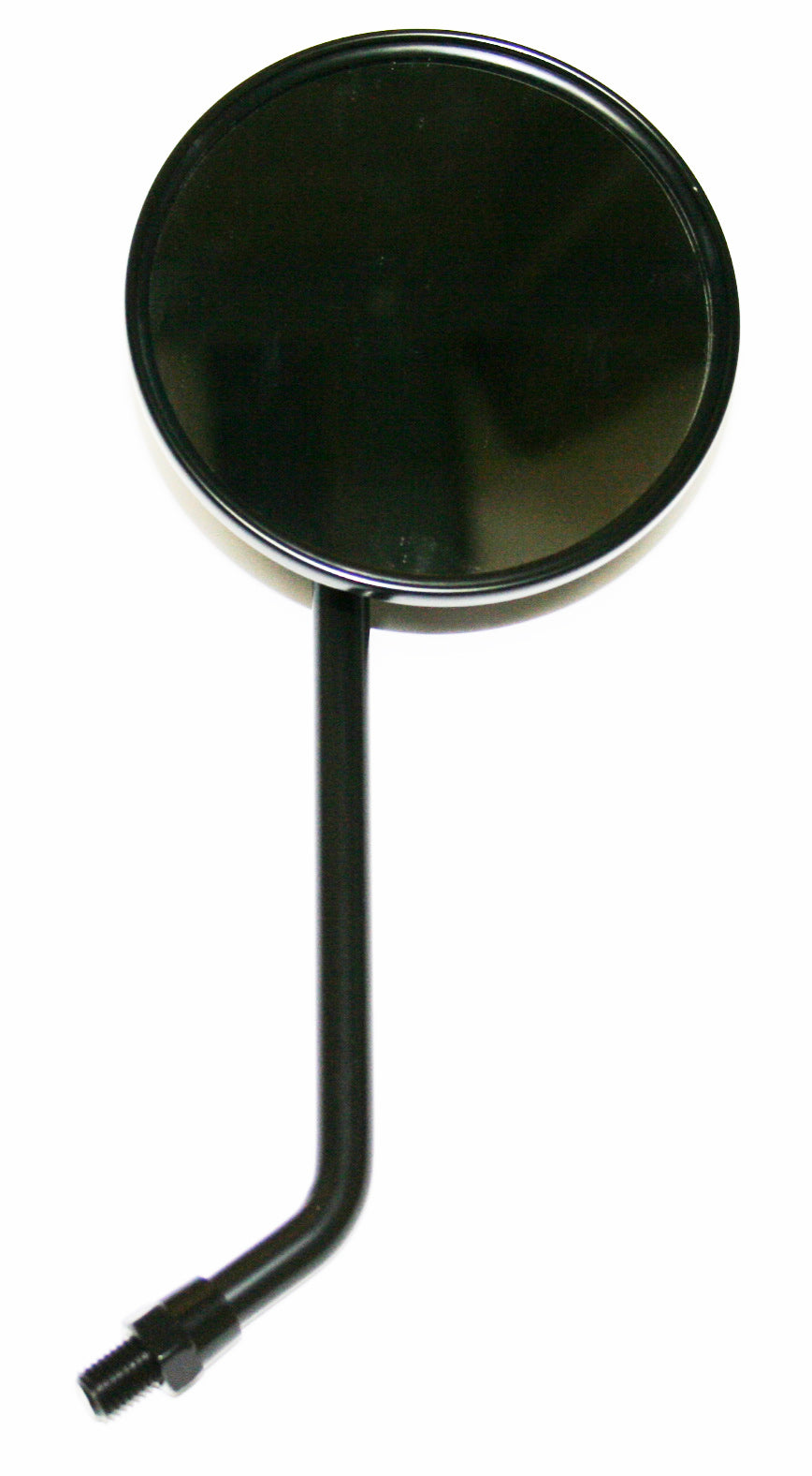 Long Stem Black Circular Mirror - XLmotorcycleparts