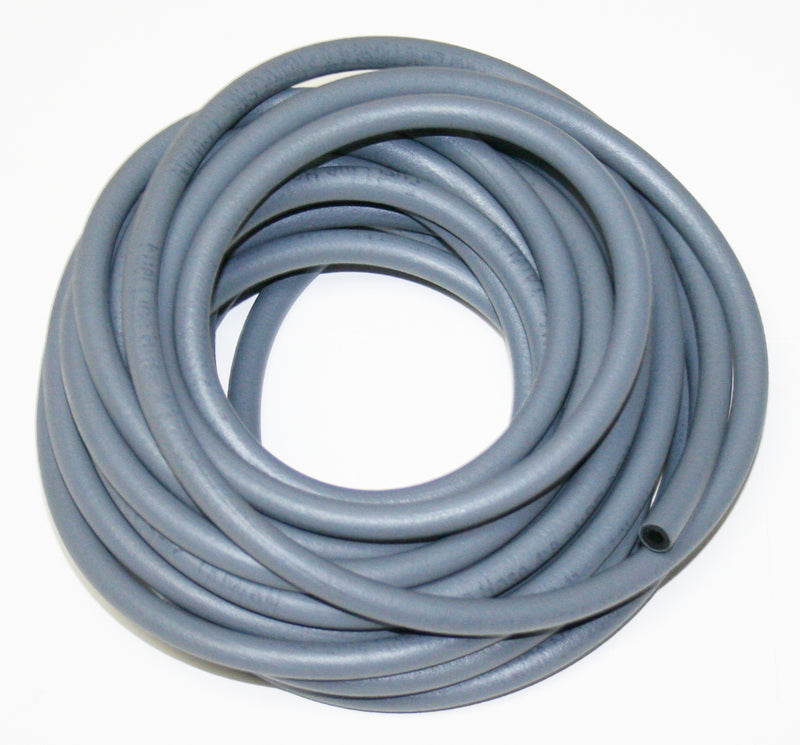 25 Foot Gray Rubber Fuel Line 4mm ID, 8mm Diameter. - 25 Feet