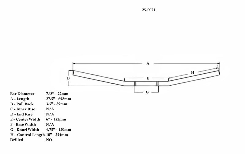 Drag Bar Style Handlebar