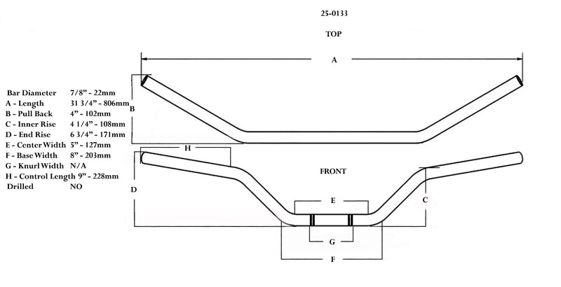 Dirtbike Style Handlebar - XLmotorcycleparts