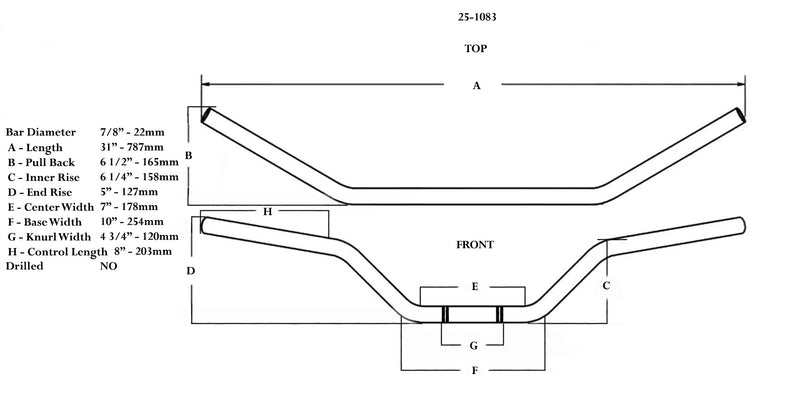 CB Style Handlebar - XLmotorcycleparts