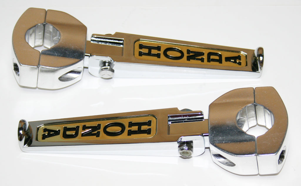 Deluxe Honda Chrome Crash Bar Highway Footpeg Set