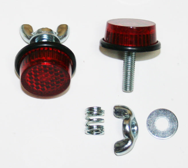 Red Reflective License Plate Bolts (Pk/2) - XLmotorcycleparts