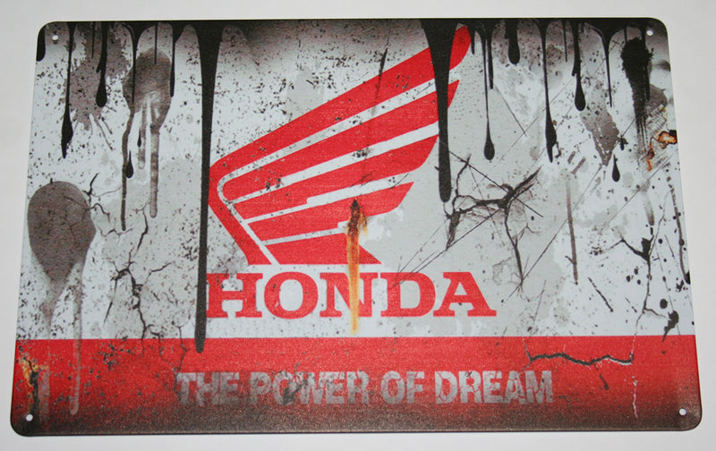 Honda Logo (Paint Splatter) - Tin Sign - XLmotorcycleparts