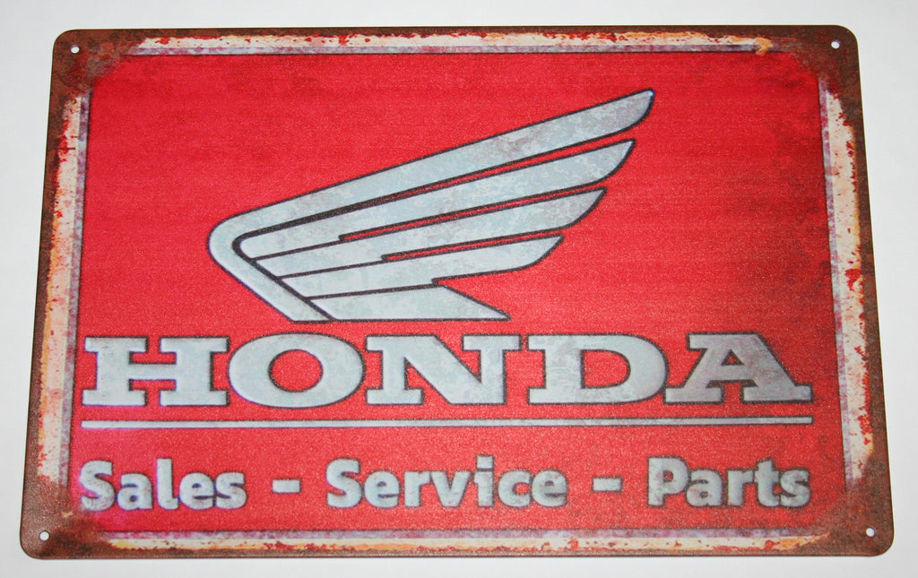 Honda Logo (Red Background) - Tin Sign