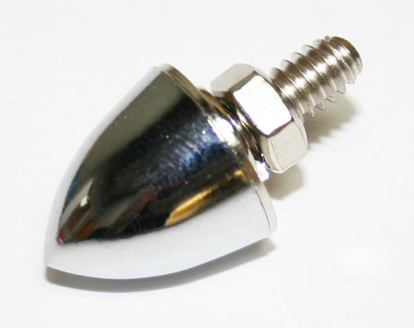 Chrome Bullet Shaped License Plate Bolt